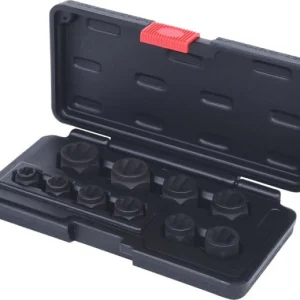 Outil de déjantage KS Tools jeu d'écrous enfichables à profil spiralé 10 pièces M8-M19 913.3880 se fournir à bas...