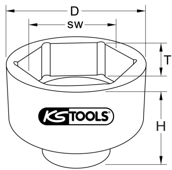 KS Tools Majeur pour écrous d'essieu 3/4" 8 pans courte 85 mm 460.2770 acheter à bas prix