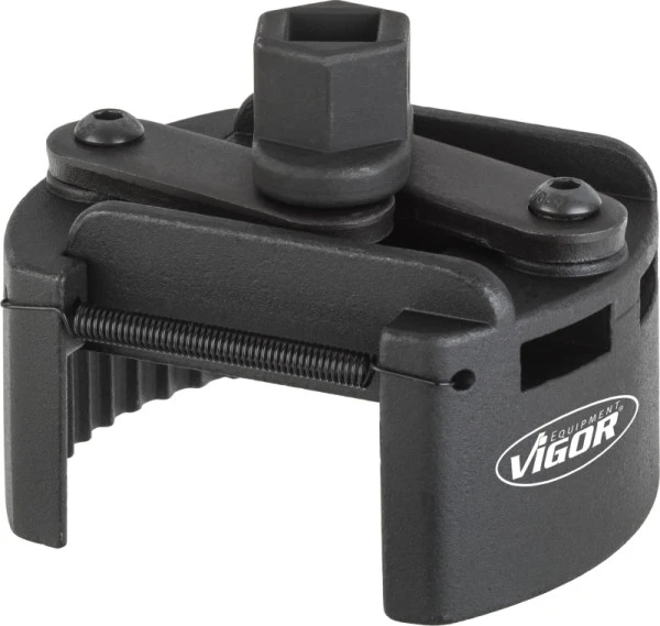 Certifié OEM Clé pour filtre à huile VIGOR 80 - 115 mm universelle six pans extérieurs 22 mm carré creux 125 mm (1/2 pouce...