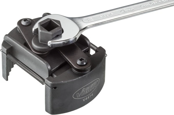 Certifié OEM Clé pour filtre à huile VIGOR 80 - 115 mm universelle six pans extérieurs 22 mm carré creux 125 mm (1/2 pouce...