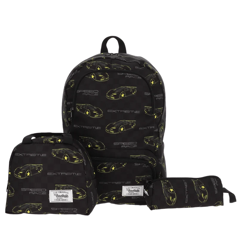 Certifié CE Teenpack, Trio imprimé "Racing" – Qualité & Prix chez Alpha55 – Style, confort et durabilité réunis