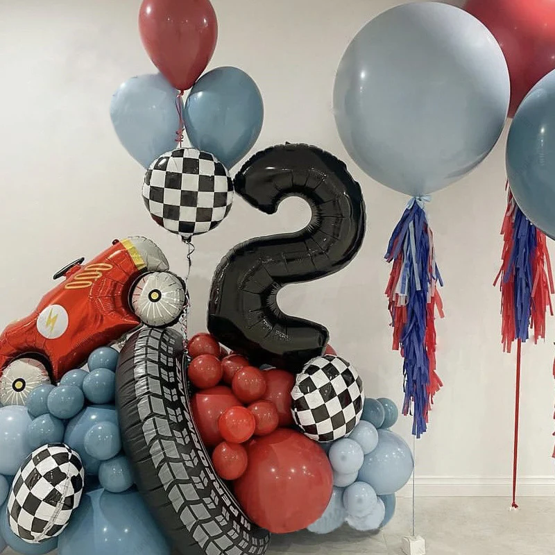 Chaîne de Ballons pour Fête d'Anniversaire Voiture de Course BA39 pour Motoneige