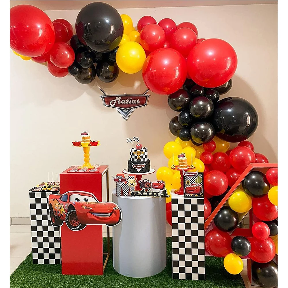 Coffre de rangement Ensemble de Décoration de Fête en Film de Ballon de Voiture de Course BA27