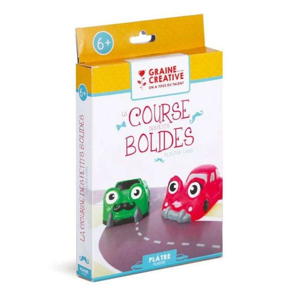 Coffret plâtre à réaliser soi-identique - la course des petits bolides Facile à installer