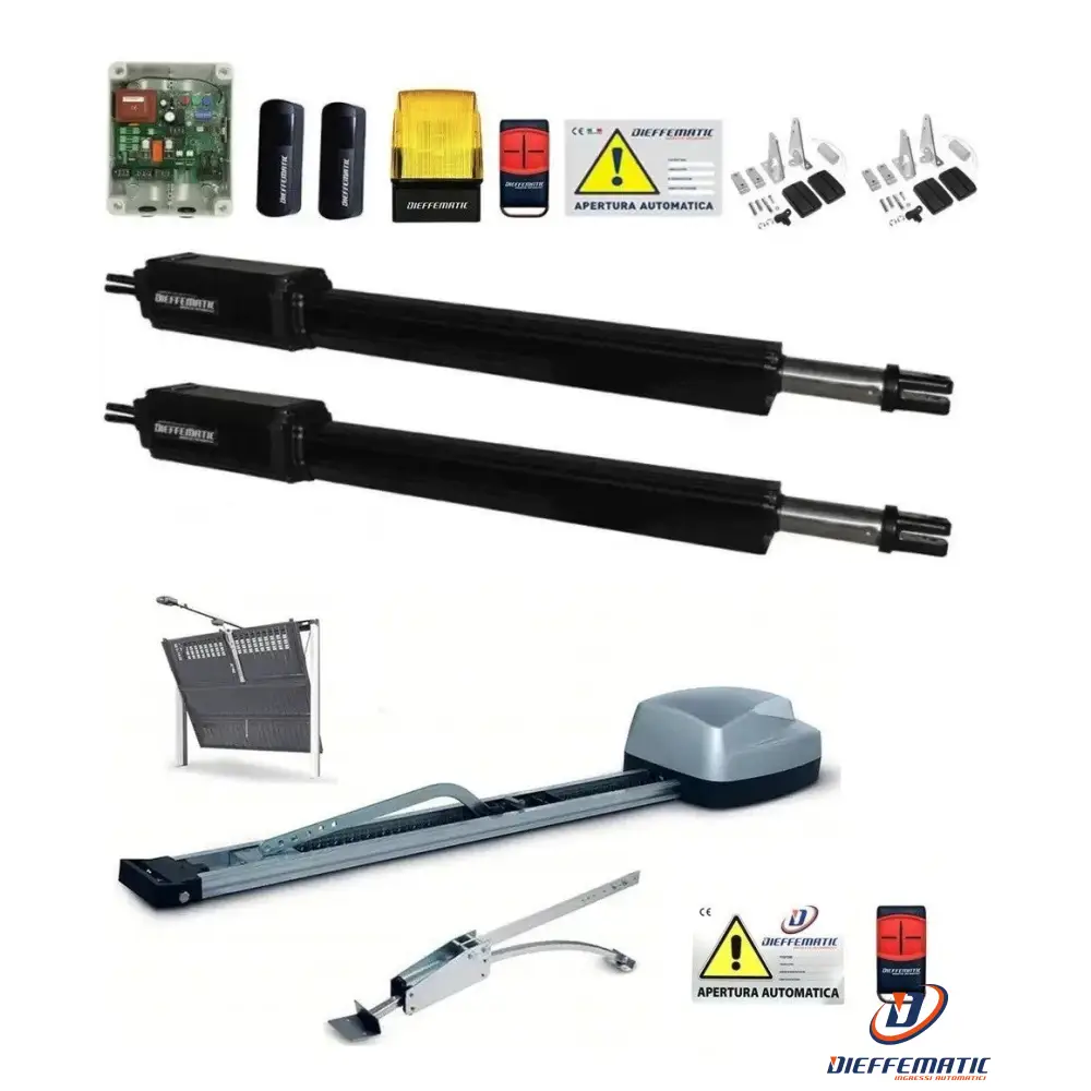 Combo Battente Vh Corsa 400 230V + Uniko 100Kg 24V Porta Basculante Contrappesi