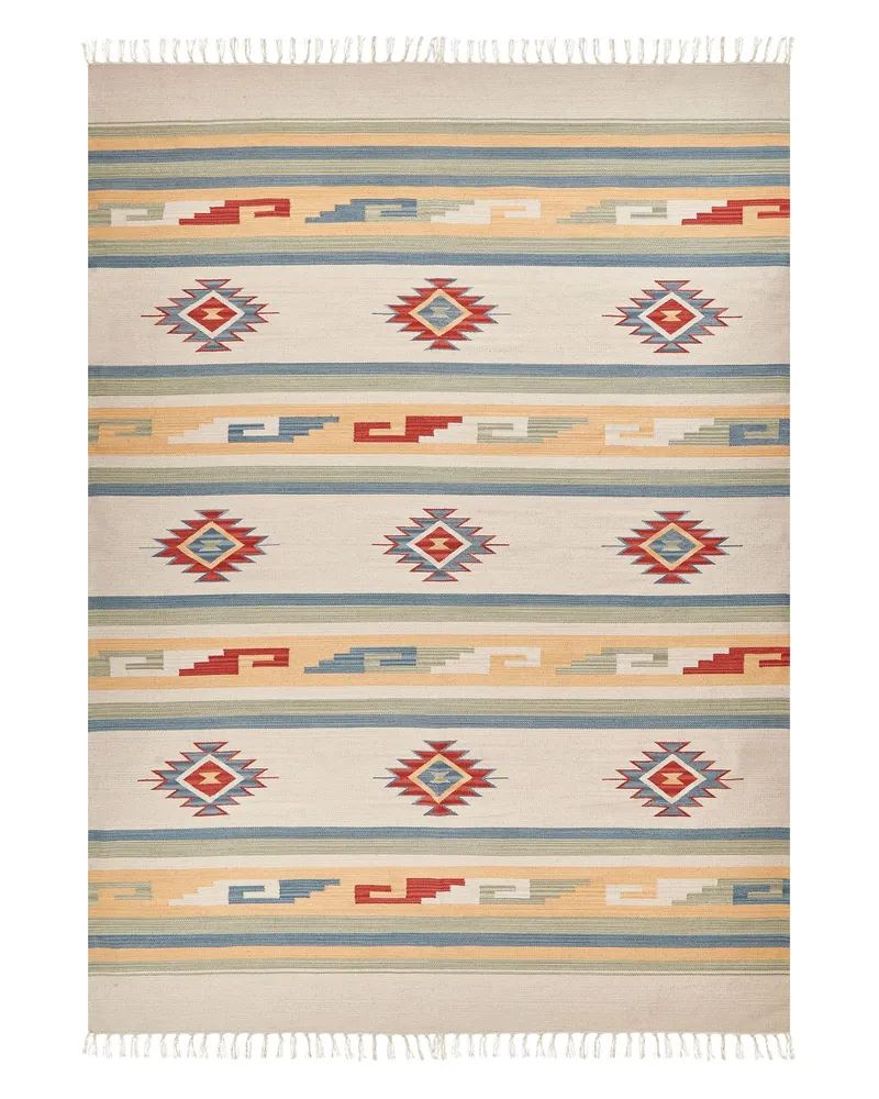 Coton peigné Kilim Rug 140 x 200 cm Multicolour APARAN