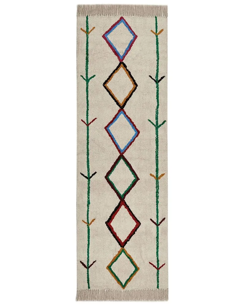 Cotton Runner Rug 80 x 230 cm Chamois CETMI