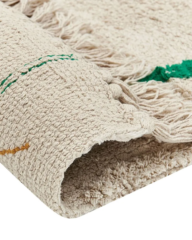Cotton Runner Rug 80 x 230 cm Chamois CETMI