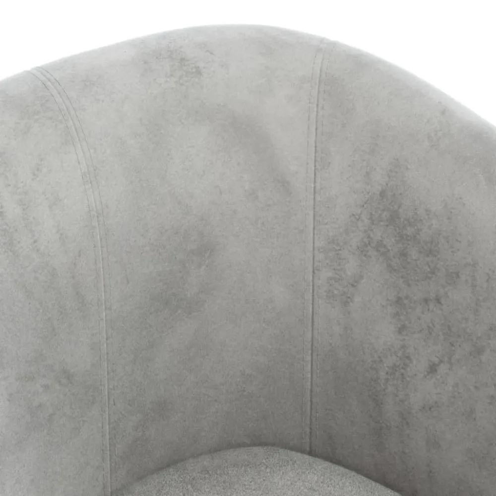 Fauteuil lounge assise confortable design novateur avec repose-pied velours gris clair DEC026421