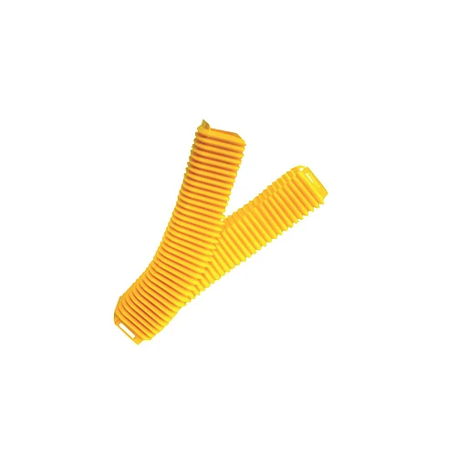 Leviton 350mm 50mm Dia Square Convoluted Tube 2 Pieces Jaune vif S5STC-350