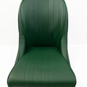 PAIR, VINTAGE LOW ROUND BACK, BUCKET SEATS + RUNNERS