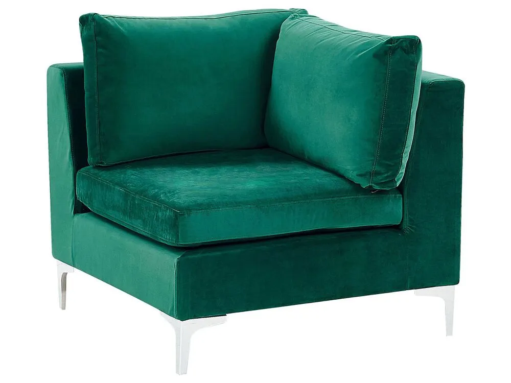 En velours Corner Section Green EVJA