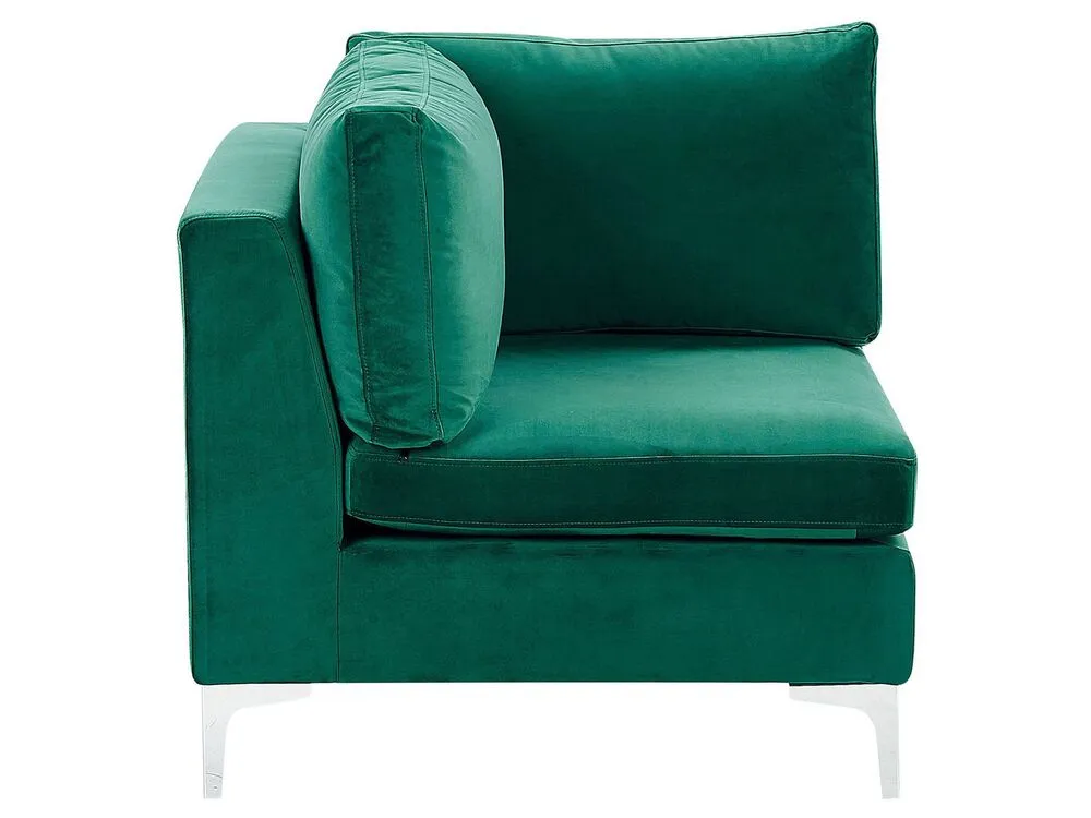 En velours Corner Section Green EVJA