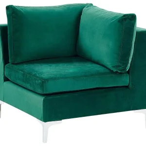 En velours Corner Section Green EVJA