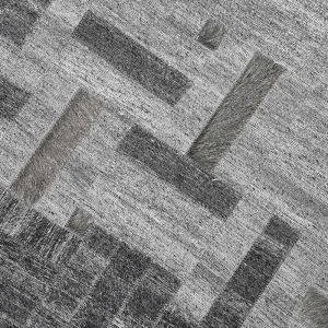 En cuir souple Area Rug 140 x 200 cm Grey DARA