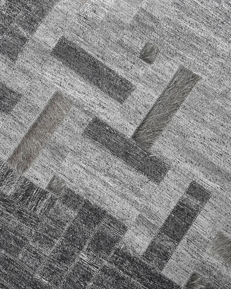 En cuir souple Area Rug 140 x 200 cm Grey DARA