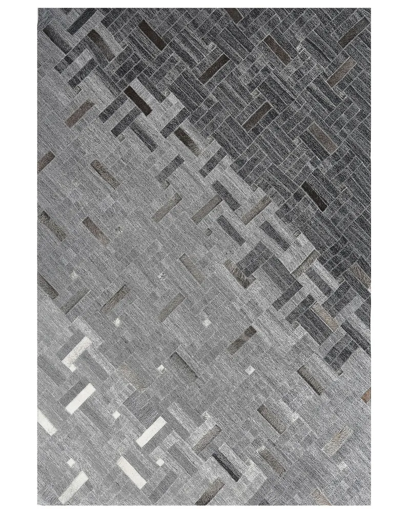En cuir souple Area Rug 140 x 200 cm Grey DARA