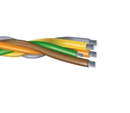 500' 2/0-4C #4 Ground Aluminium XHHW-2 XLPE Plex Cable BOYG 600/1000V
