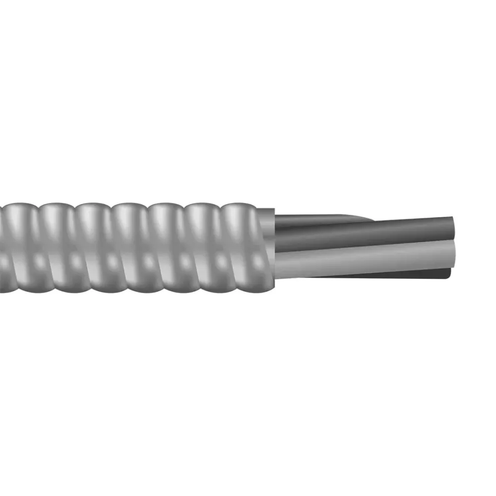 500' 250 MCM 4C Stranded En métal MC Clad Copper Conductor W/G 600V Aluminum Armored Cable