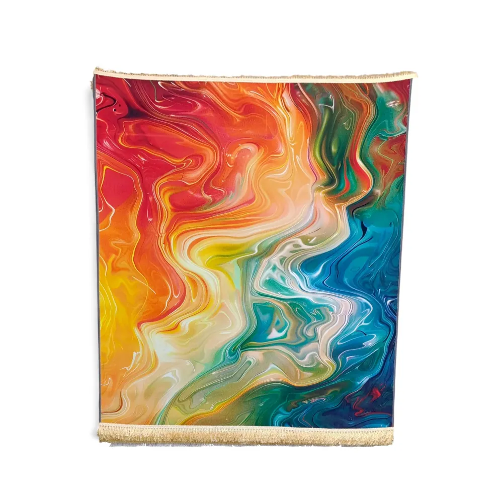 1.5 x 2m 3D Abstract Design Carpet Multicoloured