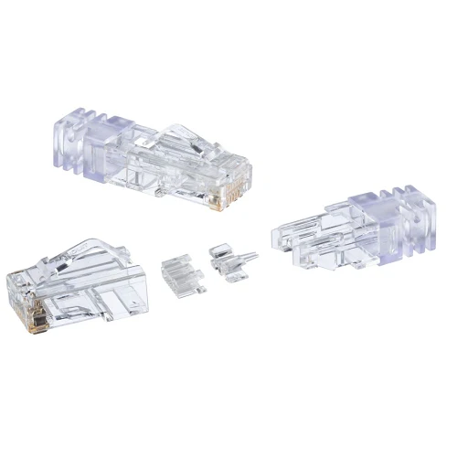 23 AWG Clear Cat 6A Plenum Vari-Matrix Cable Modulaire Plug SP6X88PHD-C (Pack 100)