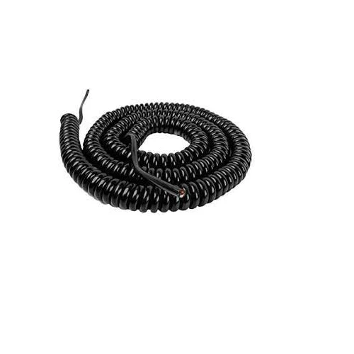 23 AWG 4C Unshielded PVC Rentrant Coiled Communication Cable 300V 1ft Retracted, 5ft Extended