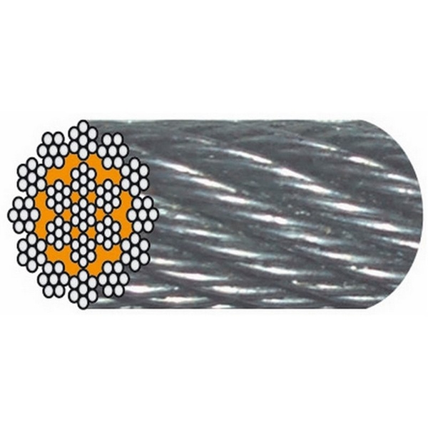 Câble de levage ACIER GALVA AVIATION 7TF - Diamètre de câble : 2 mm - longueur du câble : 100 m - DESCOURS ET CABAUD NORMA...