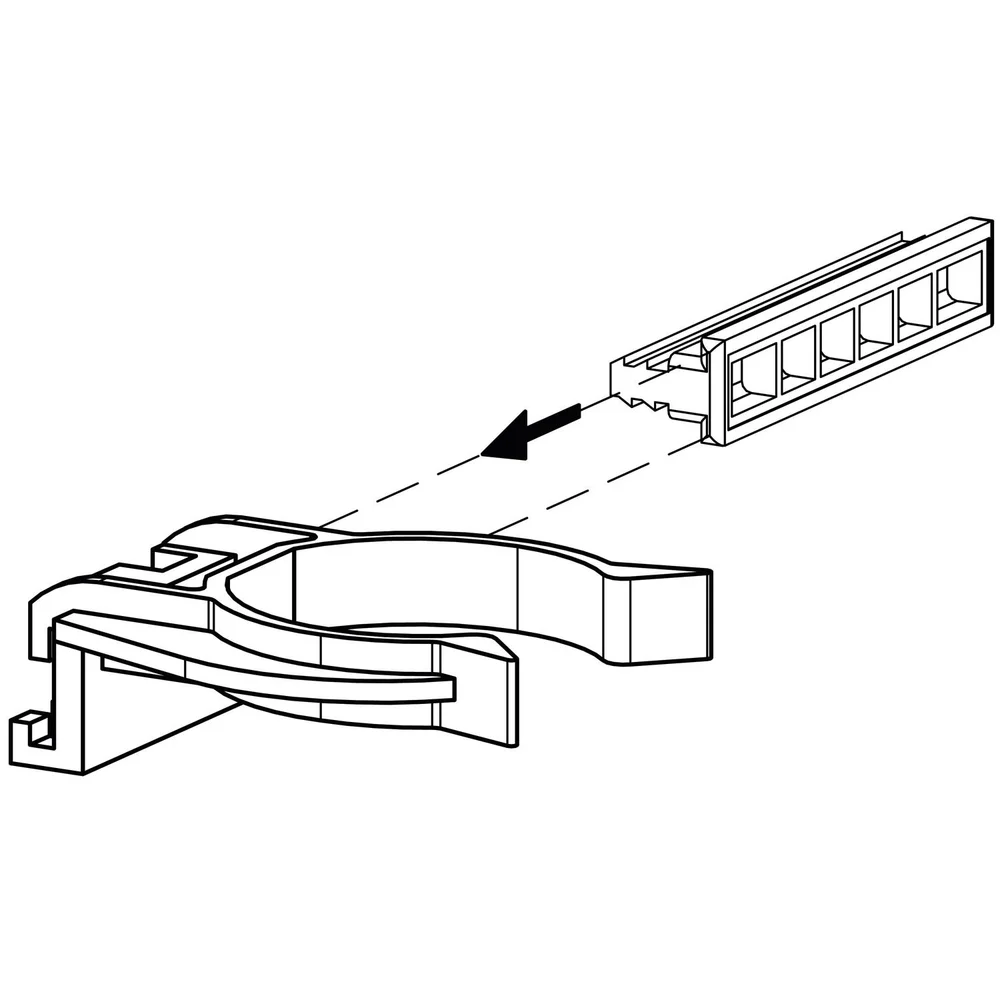 Clips simple 224 en deux parties Pour pieds de diamètre : 34 mm