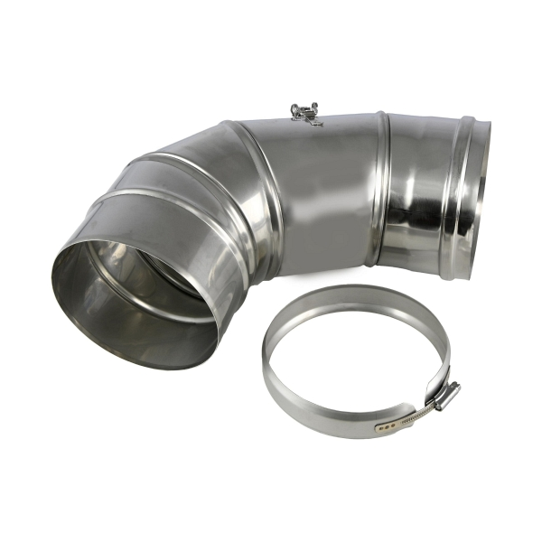 Coude de conduit de fumée Solarbayer VA 150 - 90° avec bande de serrage 530032400 commander à bas prix