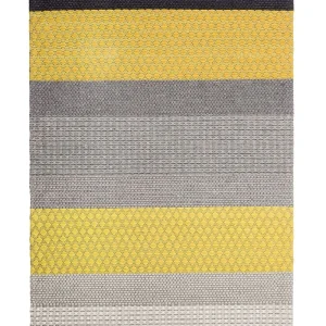 Laine Area Rug 140 x 200 cm Yellow and Grey AKKAYA