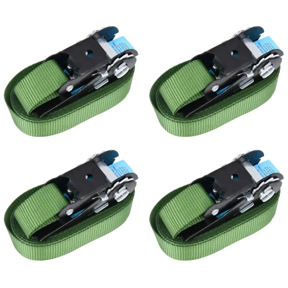 Lot de 4 sangles d’arrimage à cliquet transport stockage sangles de remorque sangles de serrage fixation moto voiture 800...