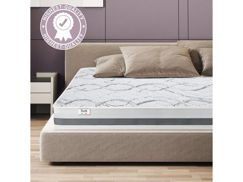 Matelas Double 140 x 210 à mémoire | Sélect Quality | Hauteur 25 cm | Made Italy