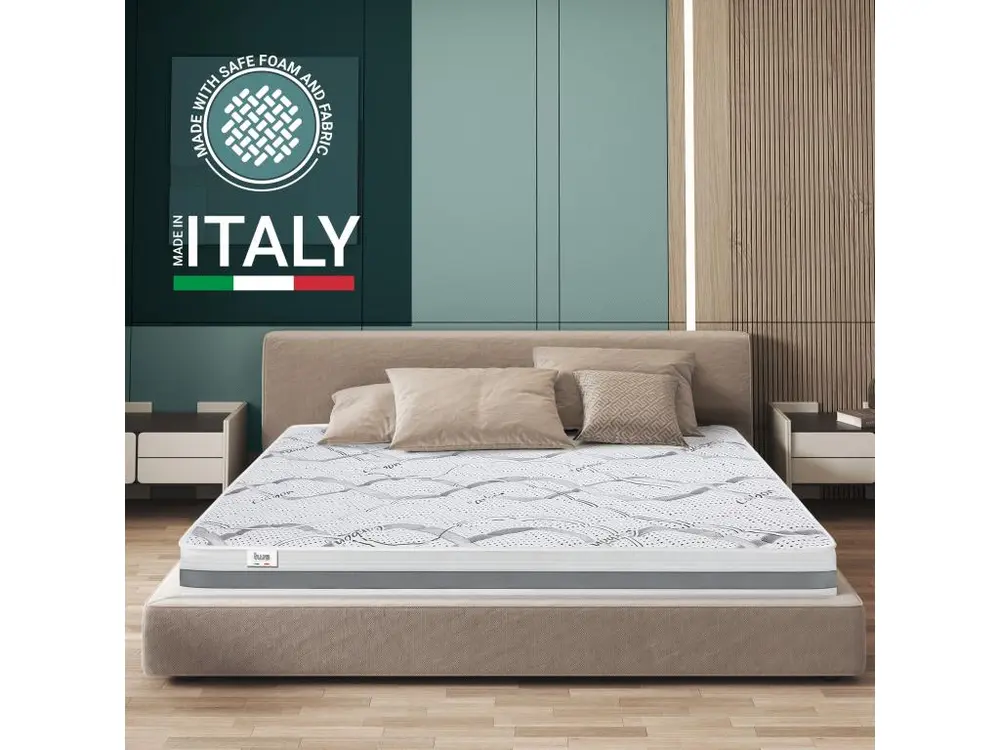 Matelas Doublement 140 x 220 à mémoire | Premium Quality | Hauteur 16 cm | Made Italy