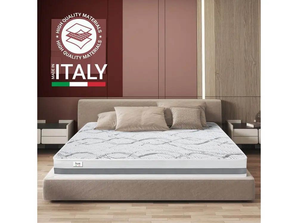Matelas Simple 130 x 220 à mémoire de forme| Supérieur Quality | Hauteur 27 cm | Made Italy