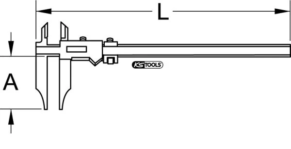 Pied à coulisse d'atelier KS Tools sans pointes 0-1000 mm 300.0563 acquérir à bas prix