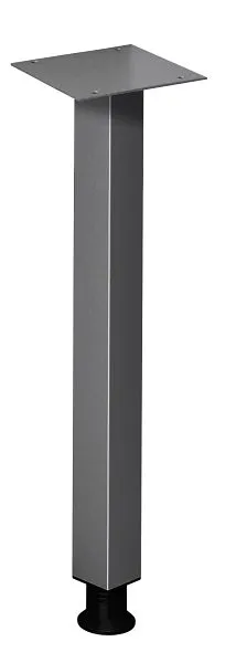 Pied de support Hammerbacher STFQ carré couleur : graphite tube carré 60 x 60 cm avec plaque à visser réglable en hauteur...