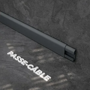 Plinthe Passe-Câble VINYLE 50 mm - Anthracite - À l’unité - 2.60 m