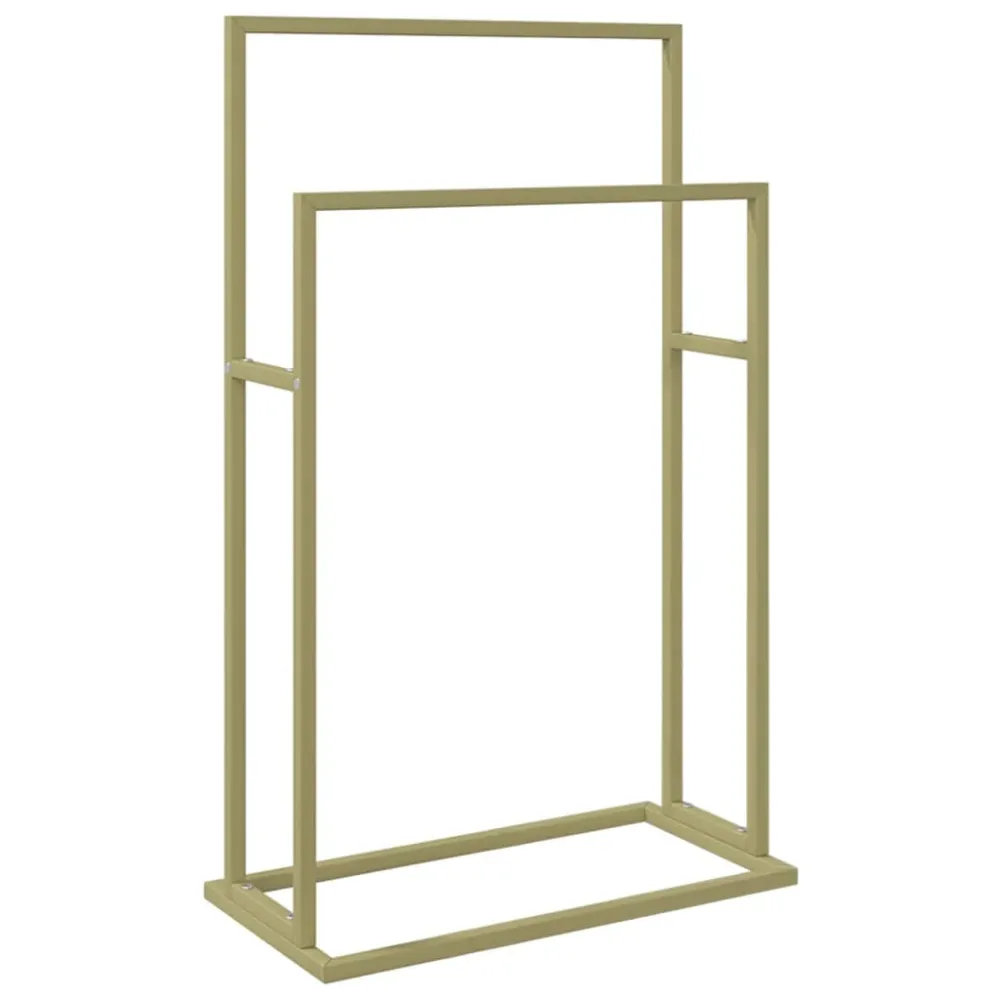 Porte-serviettes sur pied 48 x 24 x 78,5 cm fer doré 02_0005504