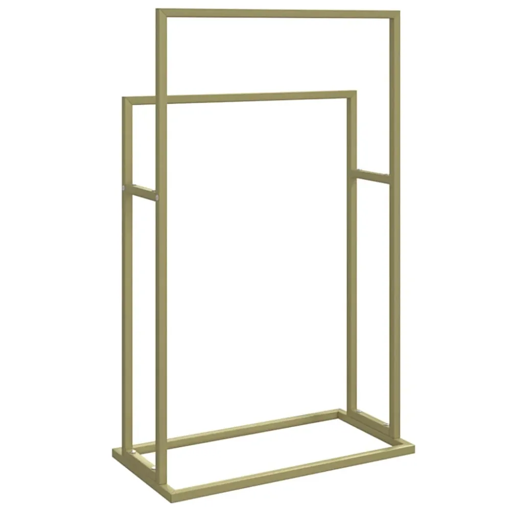 Porte-serviettes sur pied 48 x 24 x 78,5 cm fer doré 02_0005504