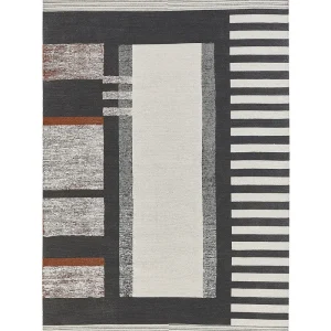 Rectangular Coton lavé Area Rug 140 x 200 cm Multicolour KAKINADA