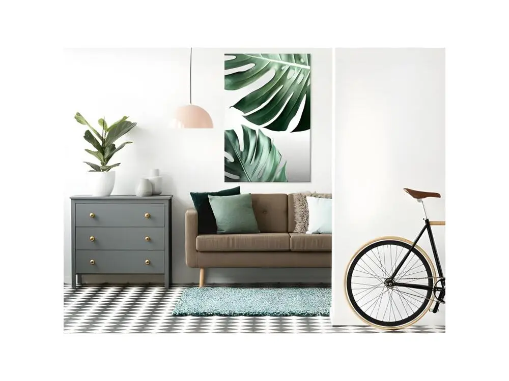 Tableau Monstera Leaves (1 Part) Vertical : Taille - 40 x 60 cm