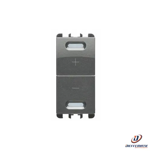 Urmet Dimmer Universale Con Doppio Pulsante, 1 Modulo, Acciaio Scuro 10560Ac