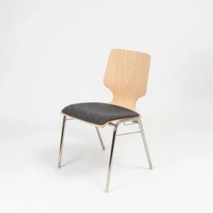 Chaise empilable Kaiser-Sitzmöbel KS23RV-N1SP2 forme : N1 structure : tube rond assise rembourrée avec connexion console-r...