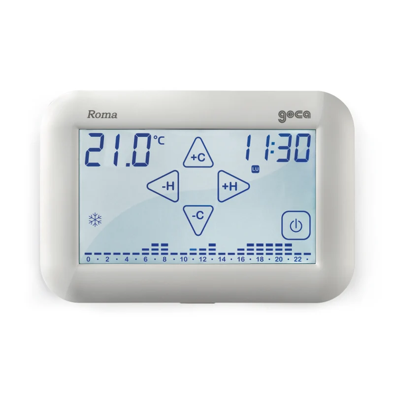 CRONOTERMOSTATO GECA ROMA BIANCO TOUCH SCREEN BATTERIA 33202557