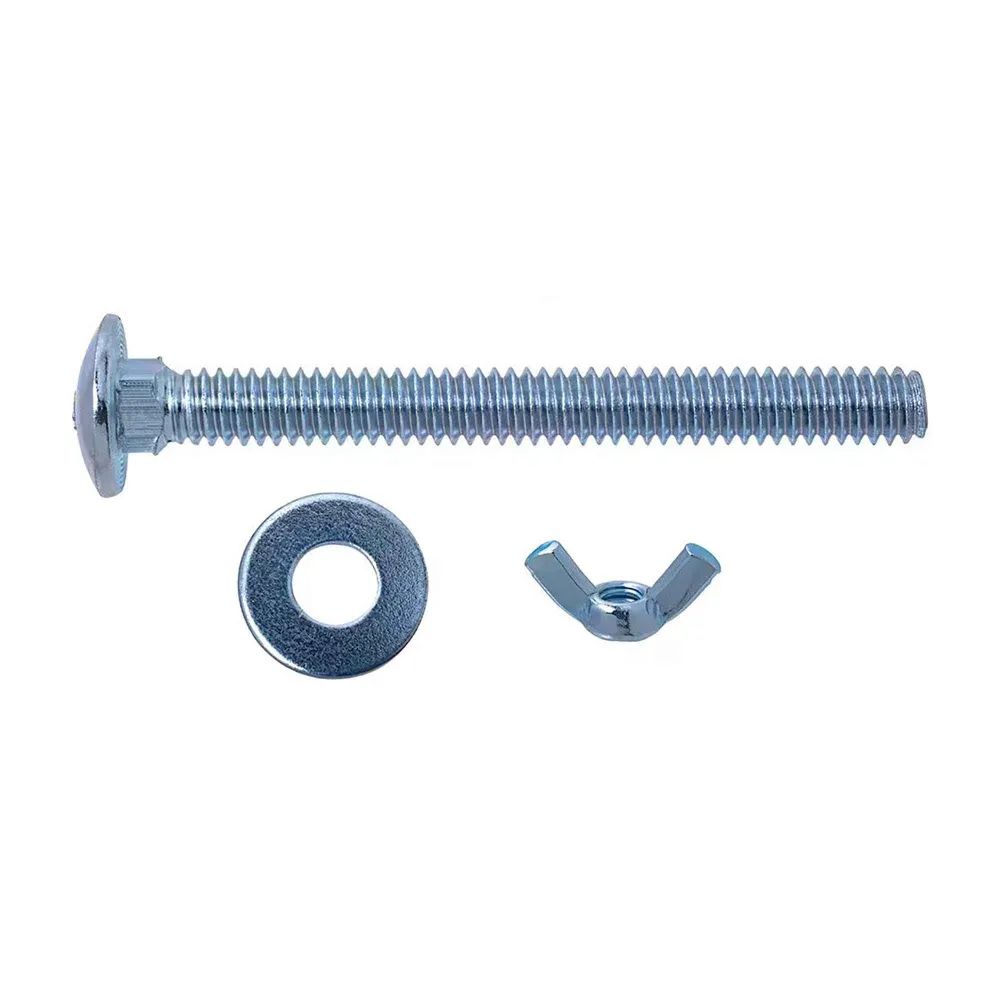 Boulons avec écrous et rondelles pour abri d’auto, 1/4" x 2-1/2" (10 unités)