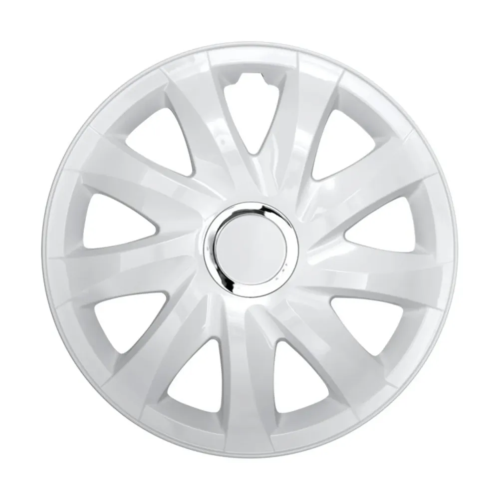 Cache-moyeu Enjoliveurs de roues 15 " laqués blanc 4 pièces Drift