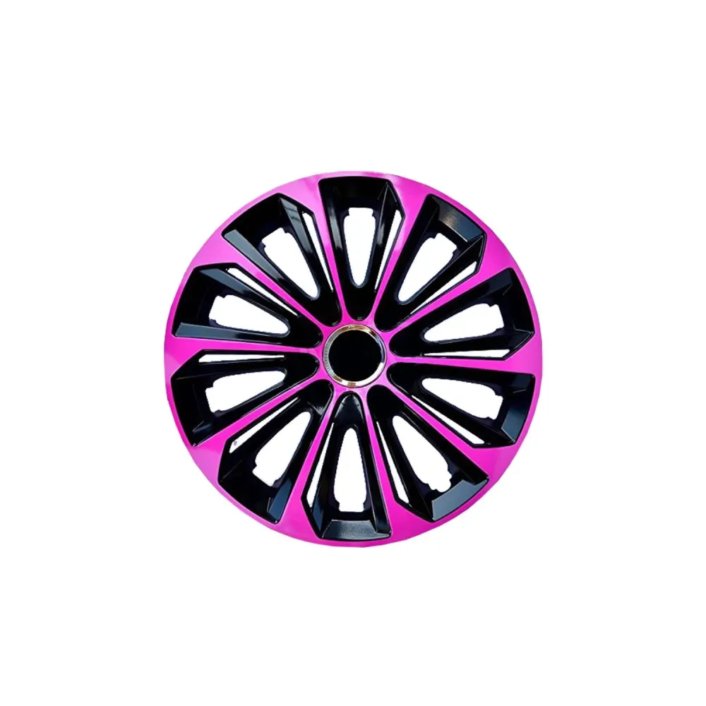 Enjoliveurs de roue - set complet de 4 pièces - NRM Extra Vigoureux - rose & noir - 14" pouces