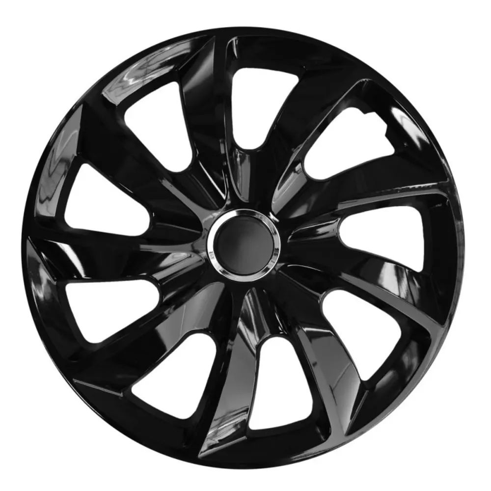 NRM 17" Enjoliveurs Enjoliveurs Universel Voiture Noir ABS Assemblage Facile Costaud