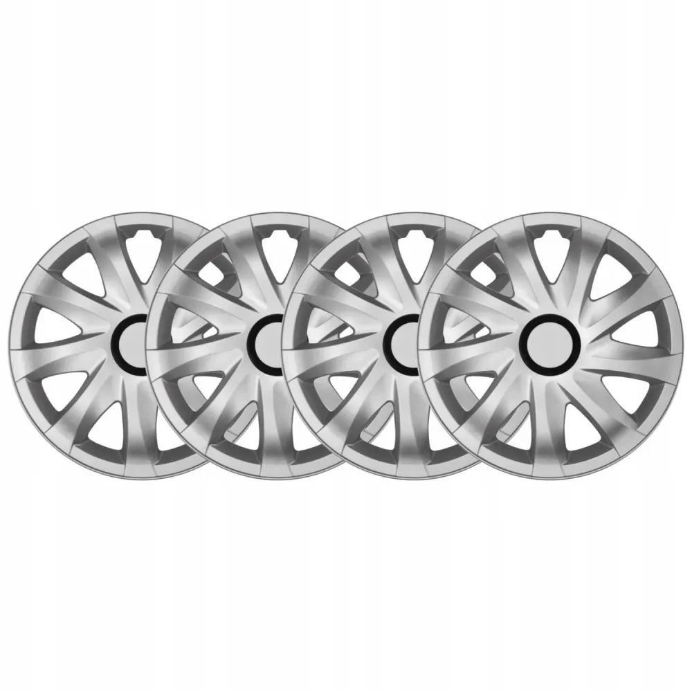 Protection Intégrale NRM 14" Enjoliveurs de roues Argent 4 PCS Set ABS Endurant Résistant
