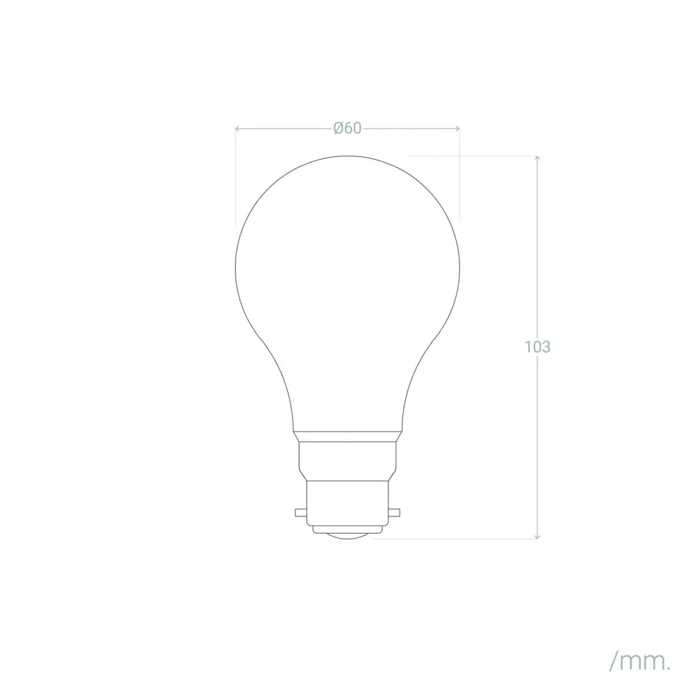Résistant aux Intempéries Ampoule B22 LED de 1W, fournissant 70 lumens, format A60